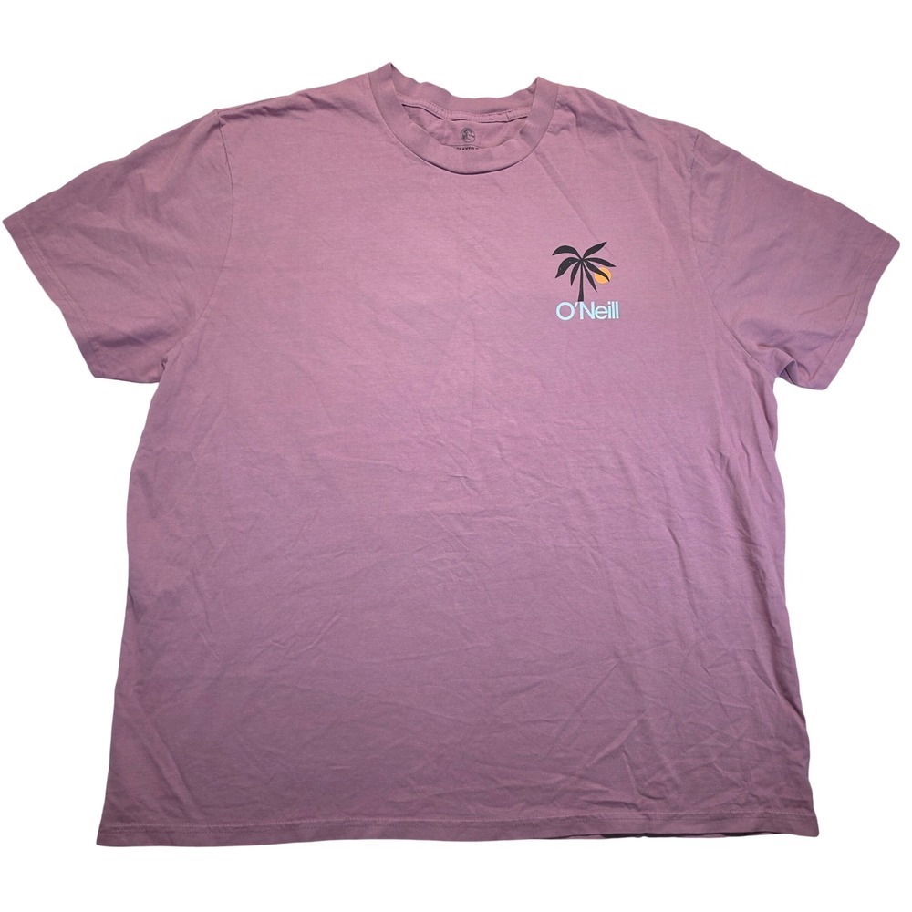 O'Neill Mens Relaxed Fit Garment Dye Graphic T-Shirt OG Dusk Purple XXL NEW